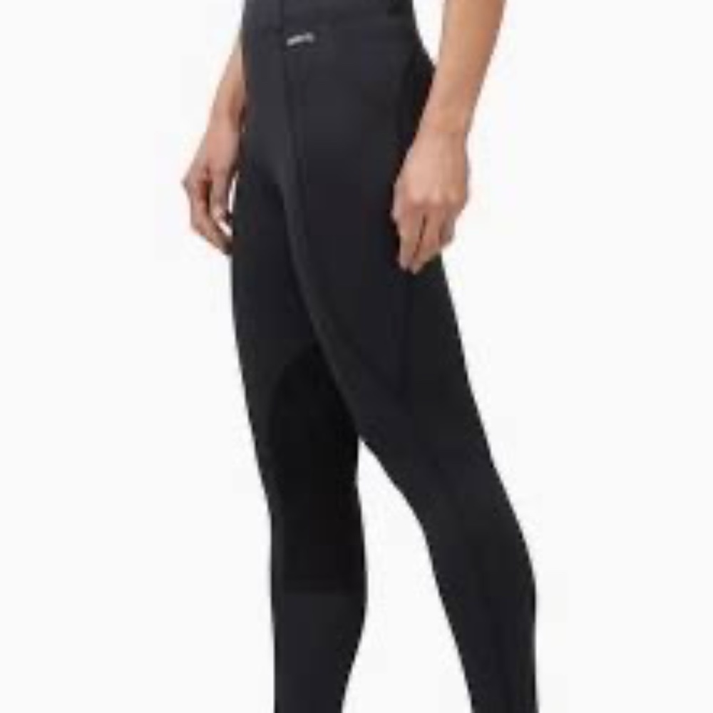 Kerri's Flow Rise‎ NWT Black Knee Patch Performance Tights Sz M